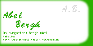 abel bergh business card