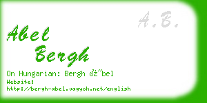 abel bergh business card